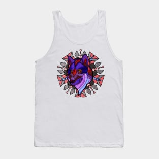 Wolf - Stained Glass Mandala Tank Top